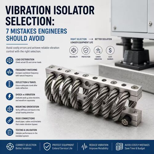 Letzter Firmenblog über Auswahl von Vibrationsisolatoren: 7 Fehler, die Ingenieure vermeiden sollten
