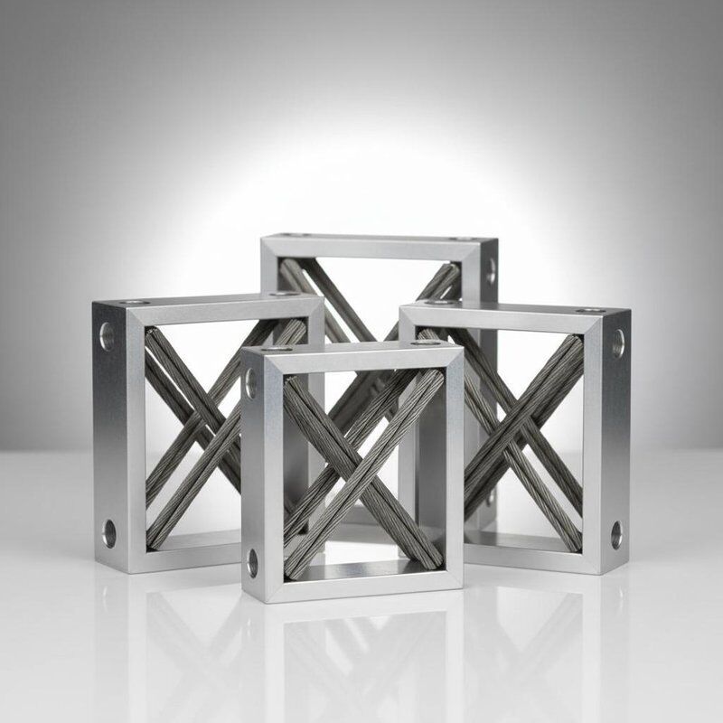 100G Stoßfestigkeitsseilisolator mit Edelstahl- oder Aluminiumkonstruktion - ISO9001:2015 zertifizierter Vibrationsmontage