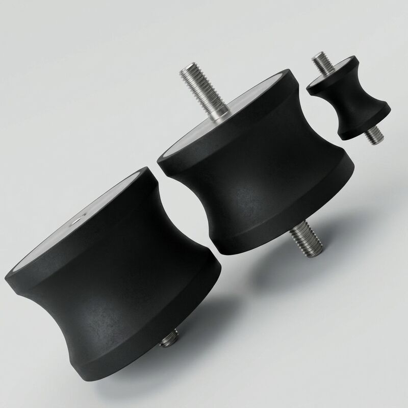 Hoan JRD-Typ Doppel-Männlich-Gewinde Gummi-Vibrationsisolatoren Zylindrische Gummihalter